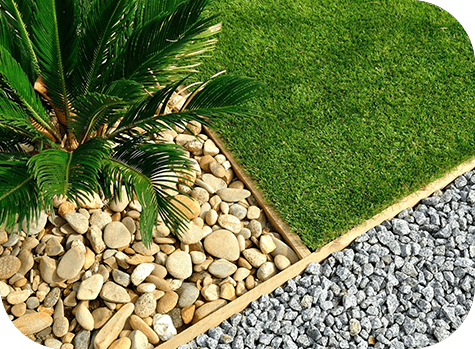 A close up of some rocks and grass