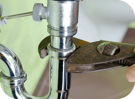 A close up of the faucet and sink